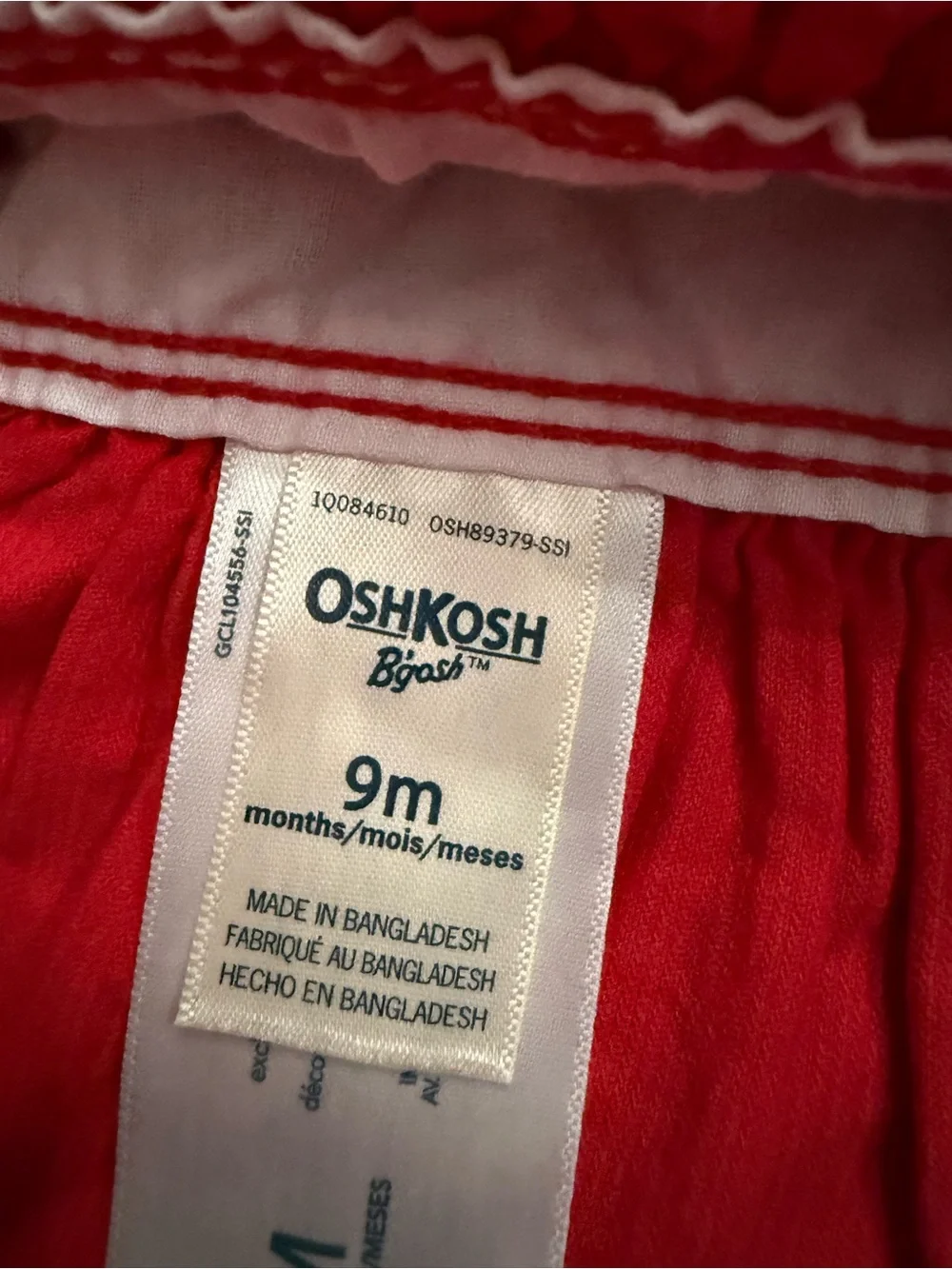 OshKosh Red Corduroy Jumper Dress 9 Months NWT‎ Holiday